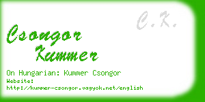 csongor kummer business card